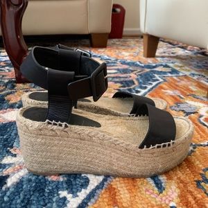 Vince Espadrille Platform Wedges